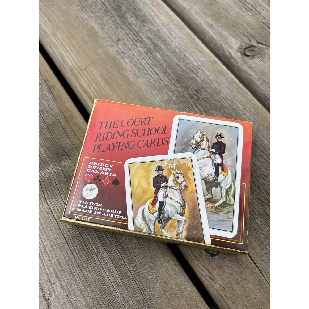 Lipizzaner Double Deck Playing Cards In Package VINTAGE